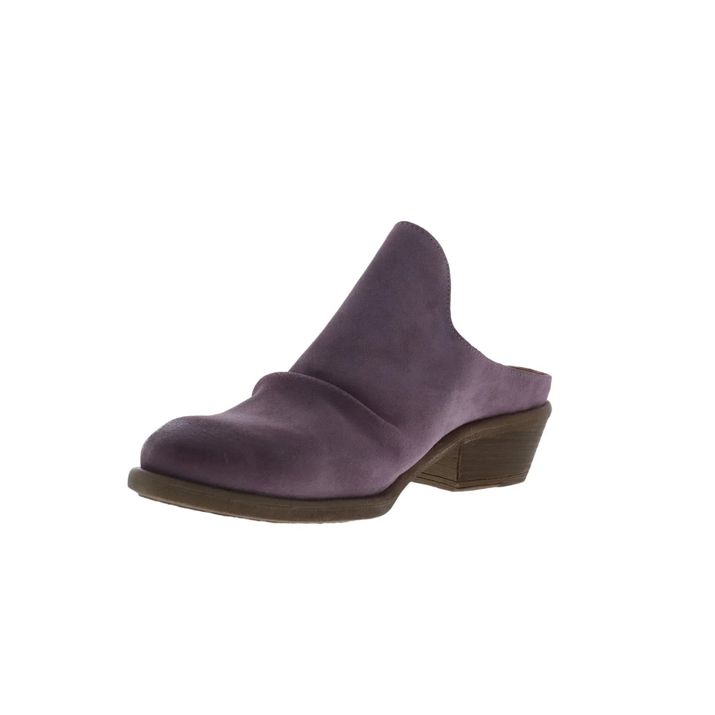 Miz Mooz Cellia Womens Purple Suede Slip On Heeled Sandals Shoes