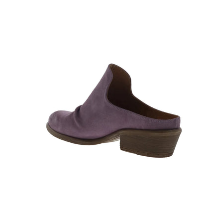 Miz Mooz Cellia Womens Purple Suede Slip On Heeled Sandals Shoes