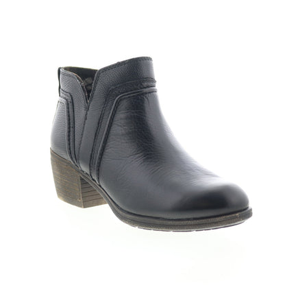 Cobb Hill Anisa V-Cut CH6159 Womens Black Leather Ankle & Booties Boots