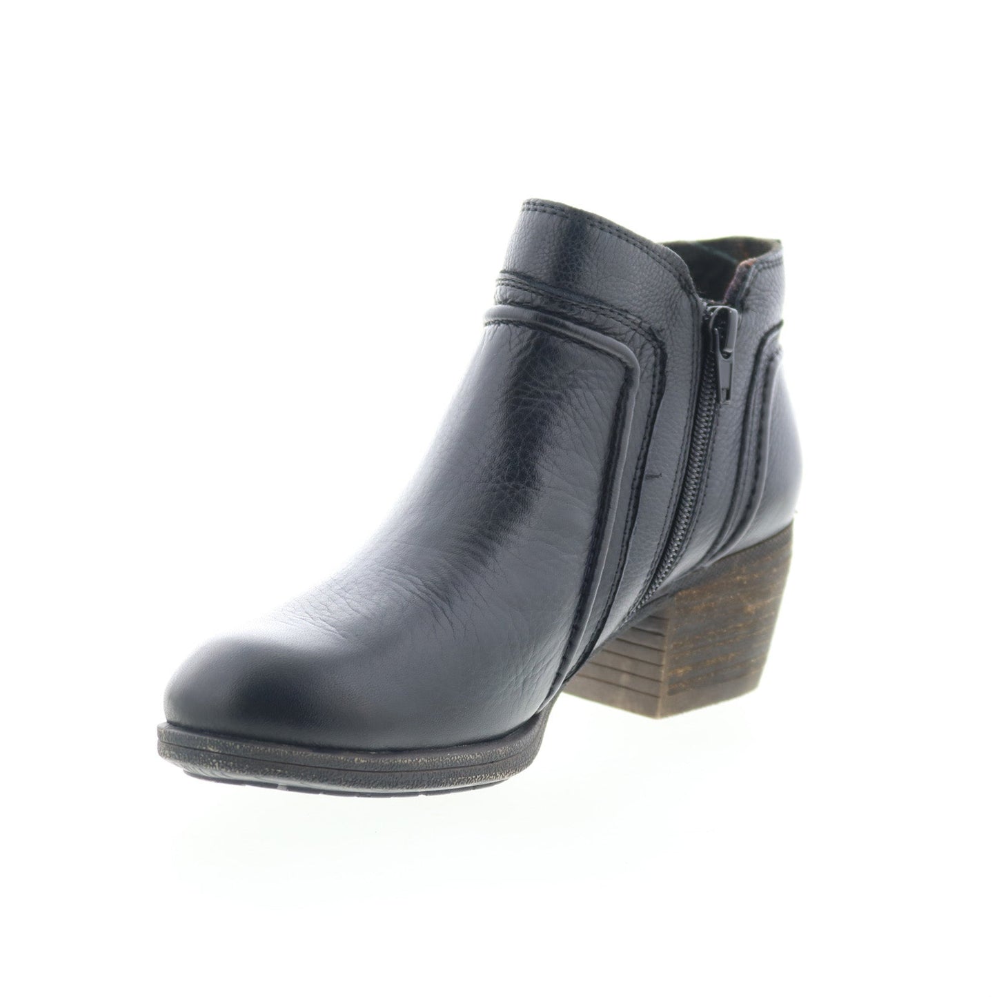 Cobb Hill Anisa V-Cut CH6159 Womens Black Leather Ankle & Booties Boots