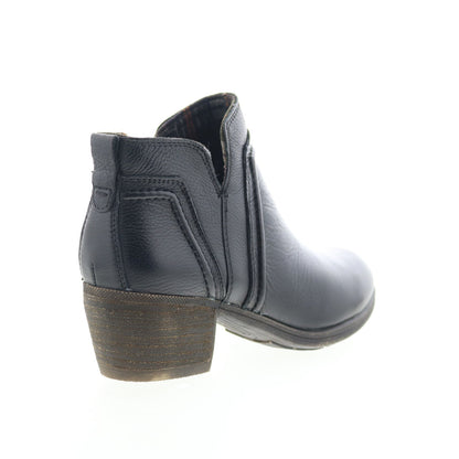 Cobb Hill Anisa V-Cut CH6159 Womens Black Leather Ankle & Booties Boots