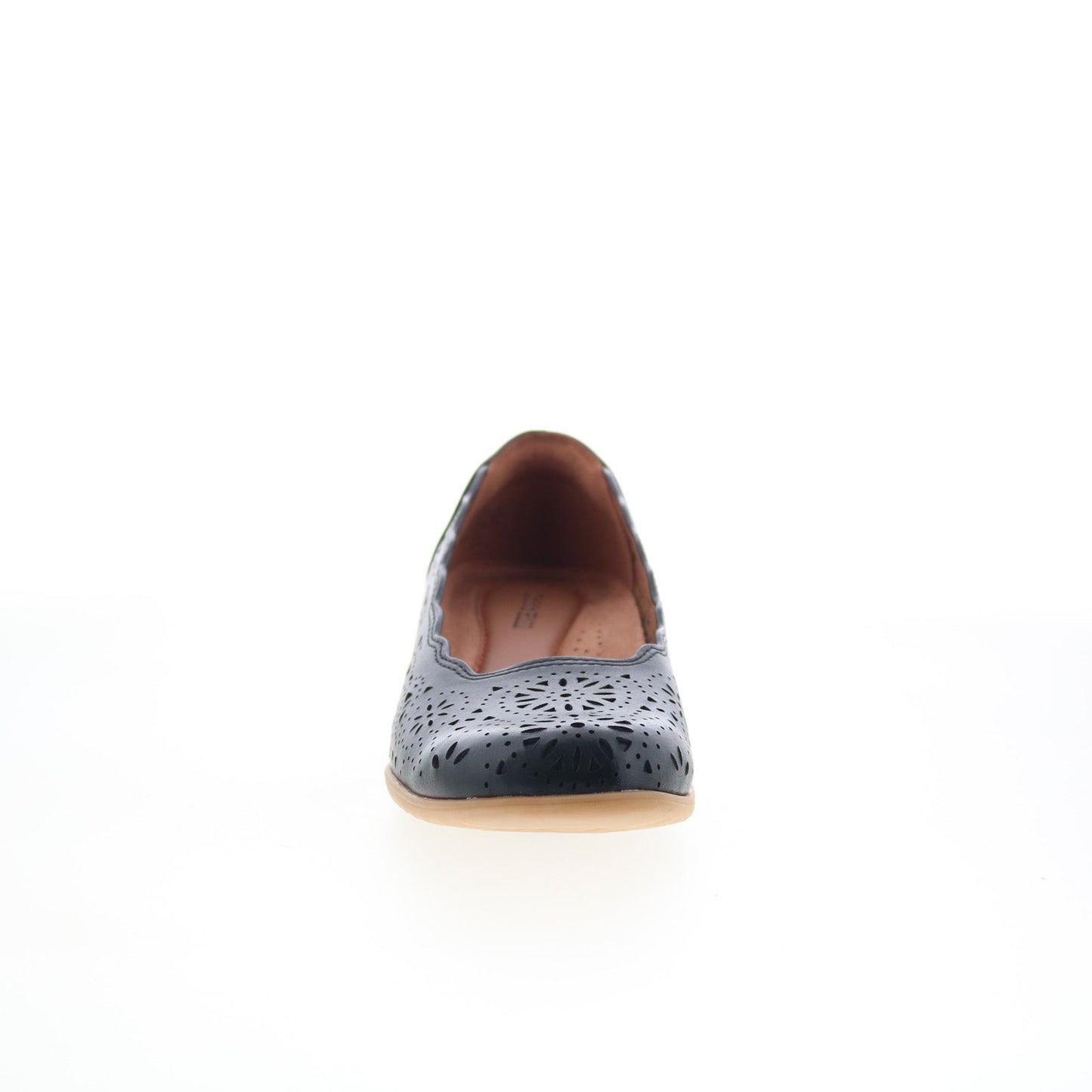 Cobb Hill Rory CHRORY Womens Black Wide Leather Slip On Ballet Flats Shoes