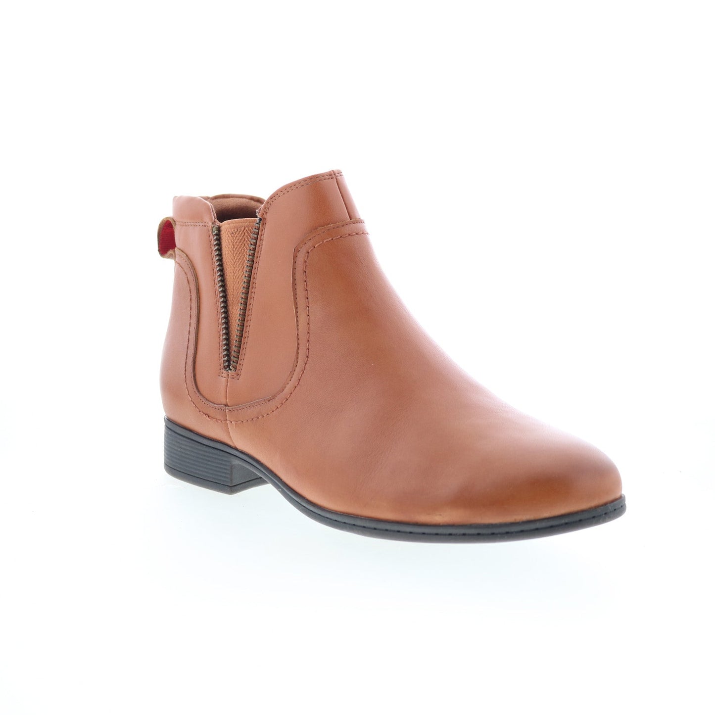 Cobb Hill Crosbie Gore CI9262 Womens Brown Leather Ankle & Booties Boots