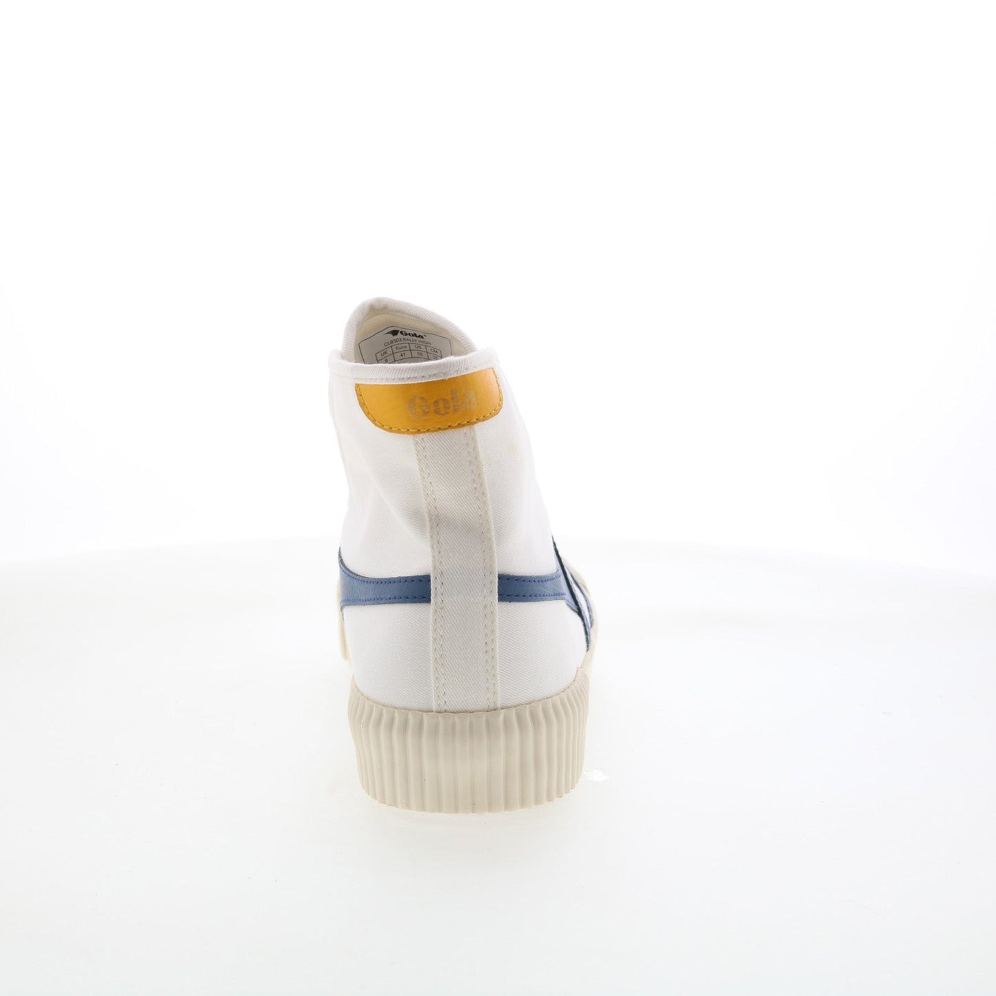 Gola Rally High CLB503 Womens White Canvas Lace Up Lifestyle Sneakers Shoes