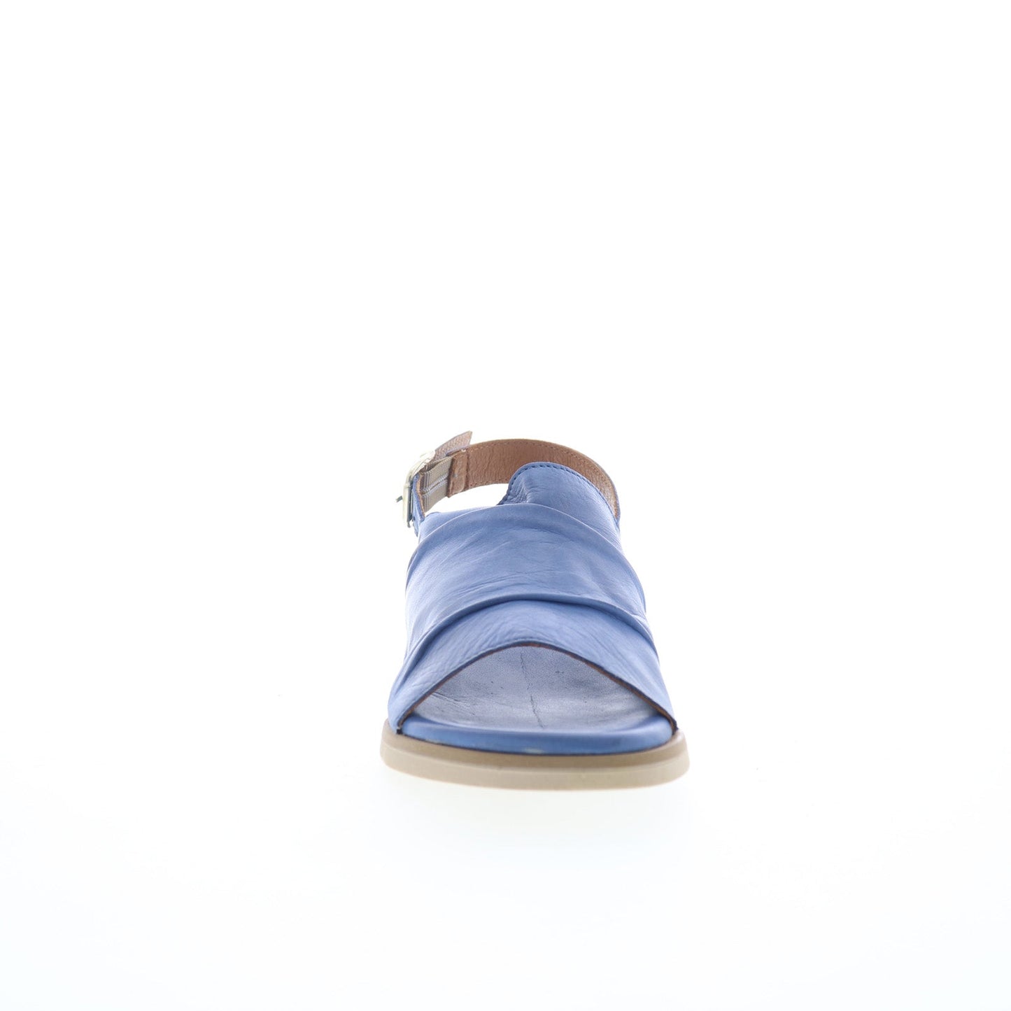 Miz Mooz Cornwall Womens Blue Leather Hook & Loop Strap Sandals Shoes