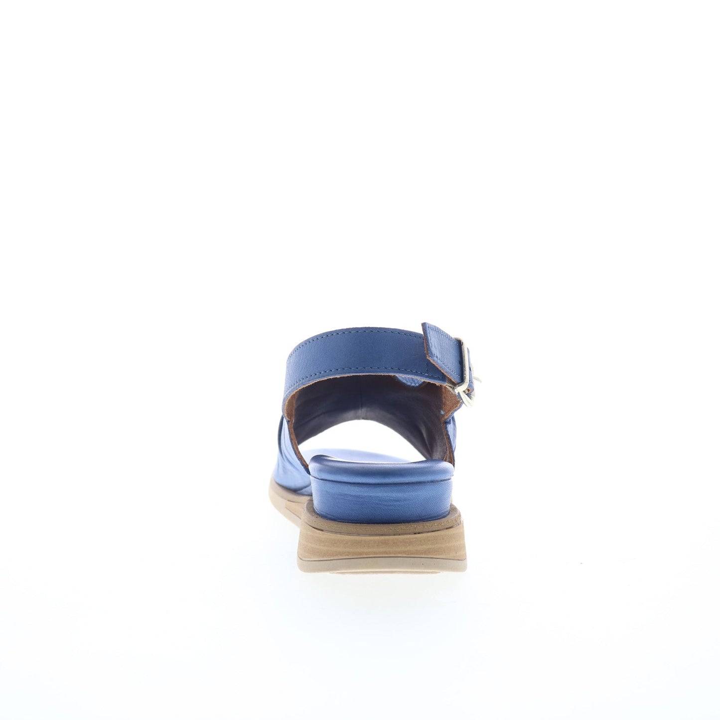 Miz Mooz Cornwall Womens Blue Leather Hook & Loop Strap Sandals Shoes
