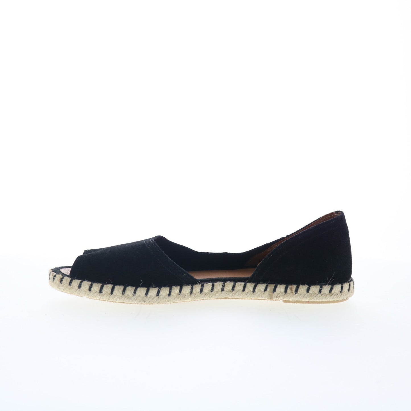 Miz Mooz Cruze Womens Black Suede Slip On Espadrille Flats Shoes