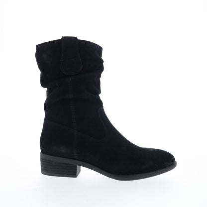 Comfortiva Chrysta CT0024201 Womens Black Suede Zipper Mid Calf Boots