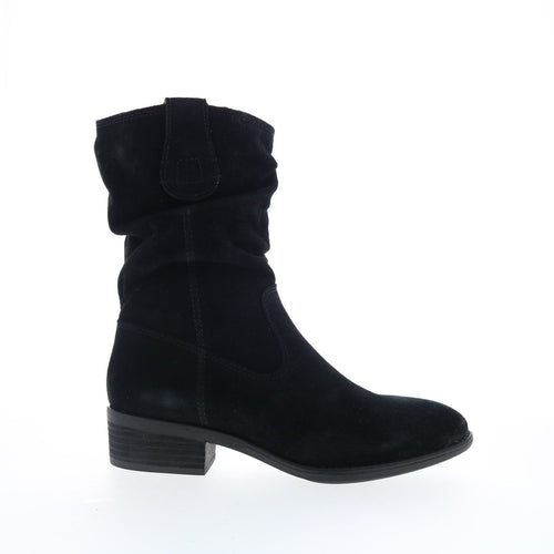 Comfortiva Chrysta CT0024201 Womens Black Suede Zipper Mid Calf Boots