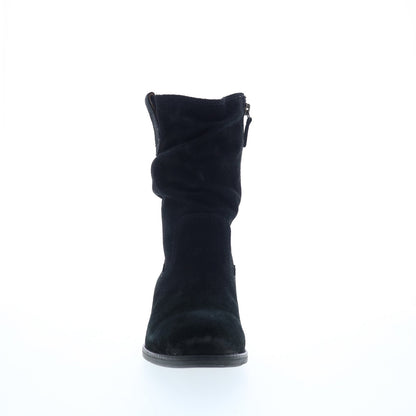 Comfortiva Chrysta CT0024201 Womens Black Suede Zipper Mid Calf Boots
