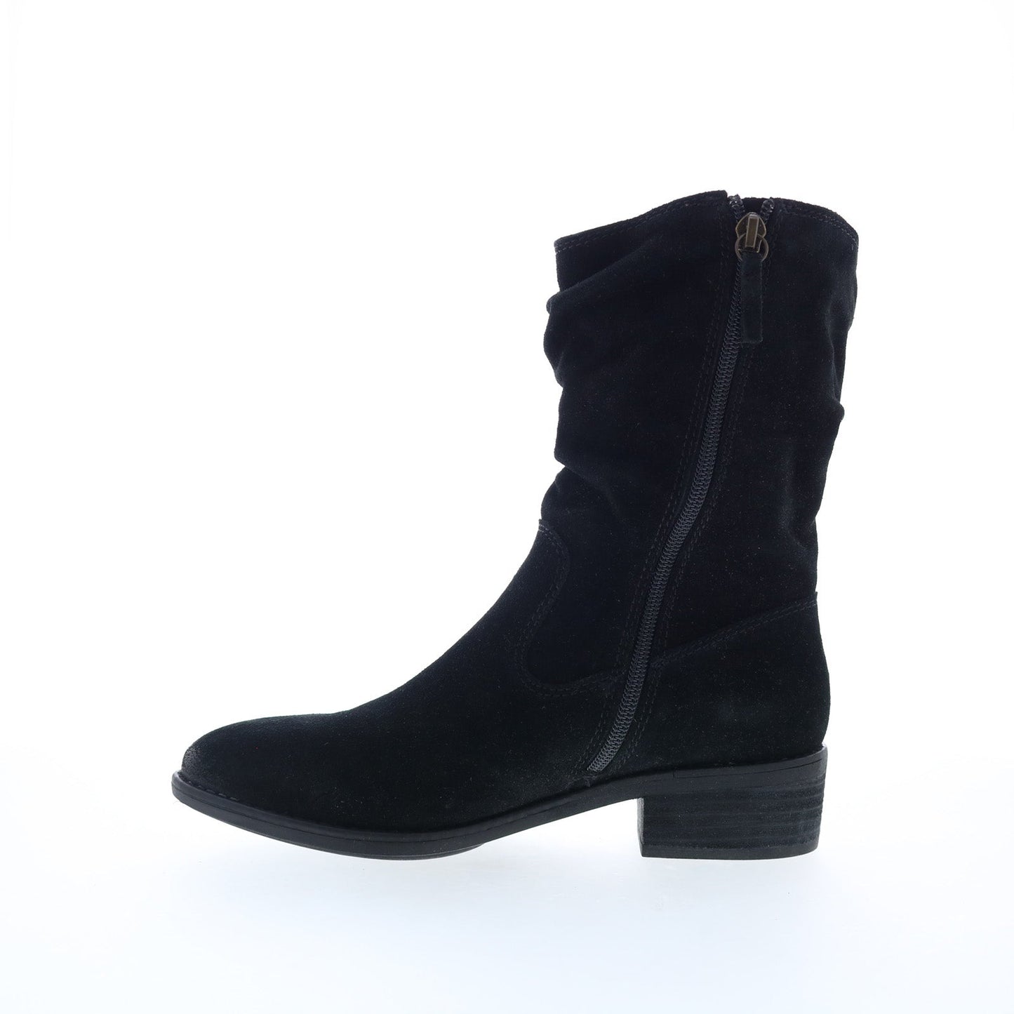 Comfortiva Chrysta CT0024201 Womens Black Suede Zipper Mid Calf Boots