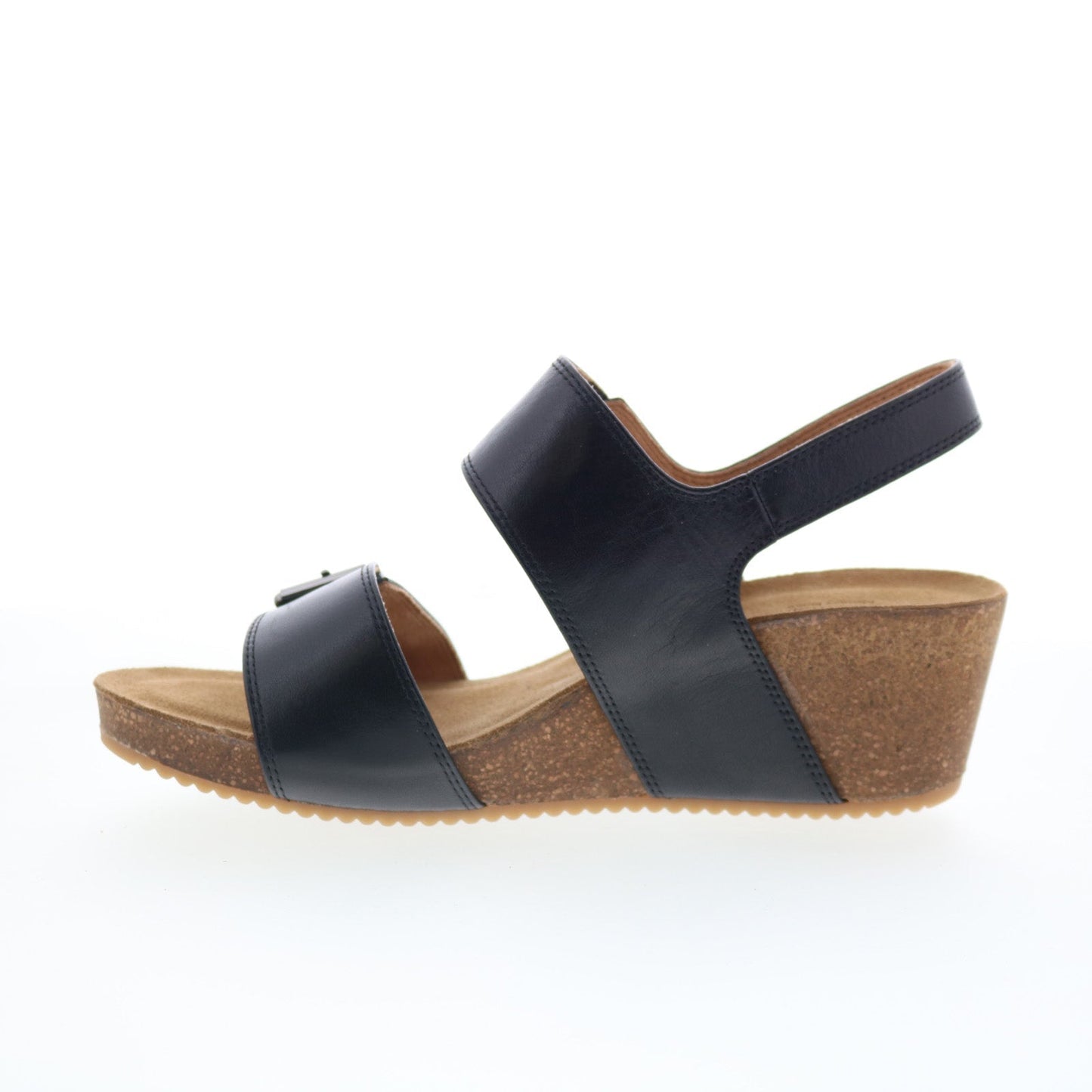 Comfortiva Erlina CT00495 Womens Black Leather Wedges Sandals Shoes