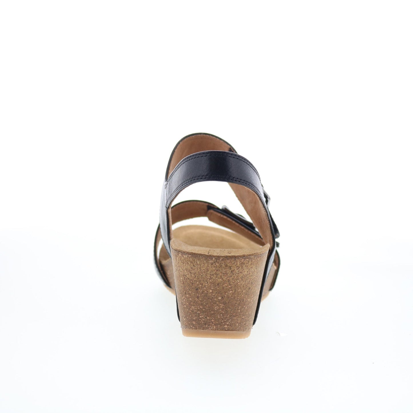 Comfortiva Erlina CT00495 Womens Black Wide Leather Wedges Sandals Shoes