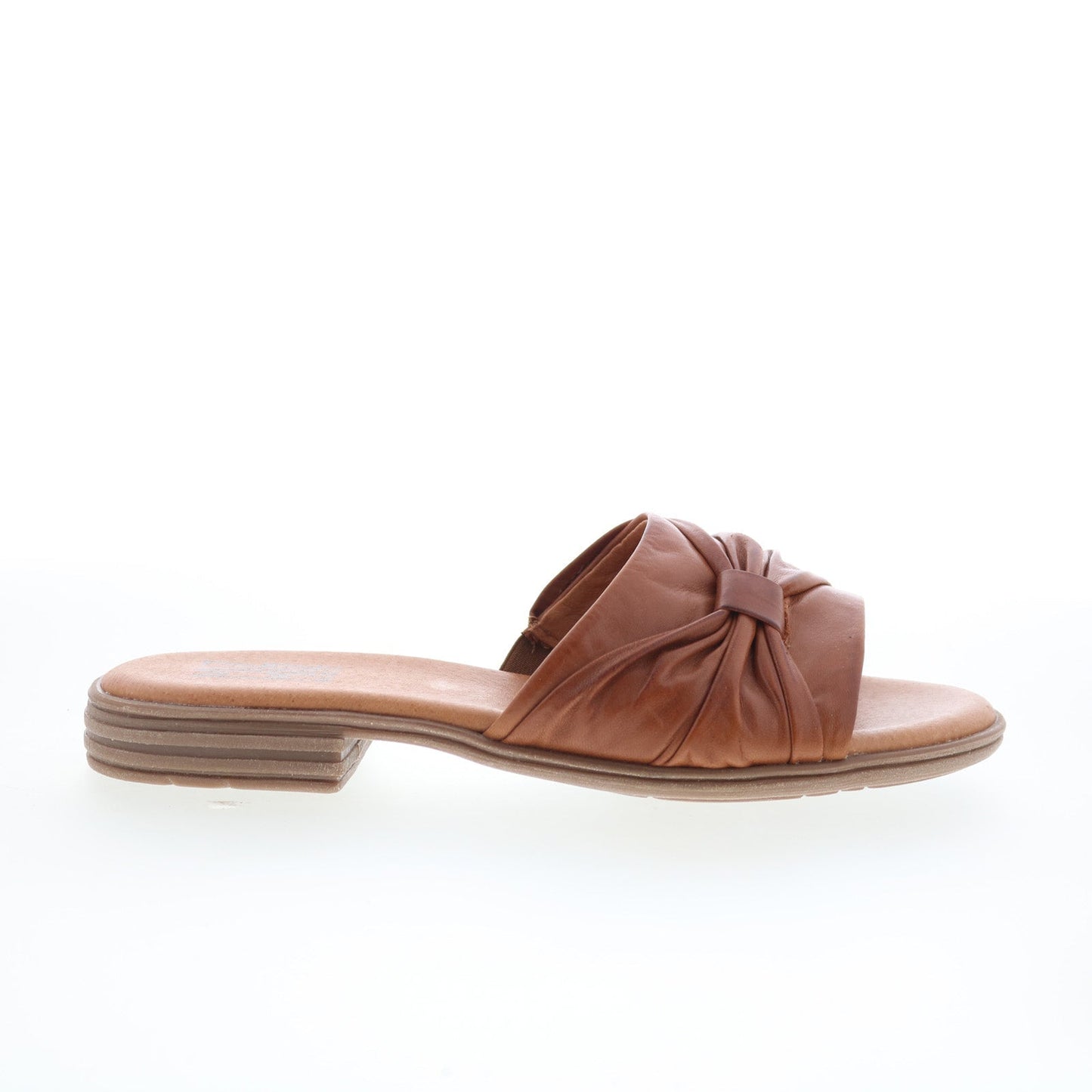 Miz Mooz Daisey Womens Brown Leather Slip On Slides Sandals Shoes