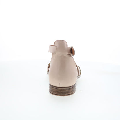 Miz Mooz Dakota Womens Beige Leather Strap Sandals Shoes