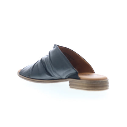 Miz Mooz Dandelion Womens Black Leather Slip On Slides Sandals Shoes
