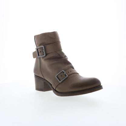 Miz Mooz Dawsen Womens Brown Leather Zipper Ankle & Booties Boots