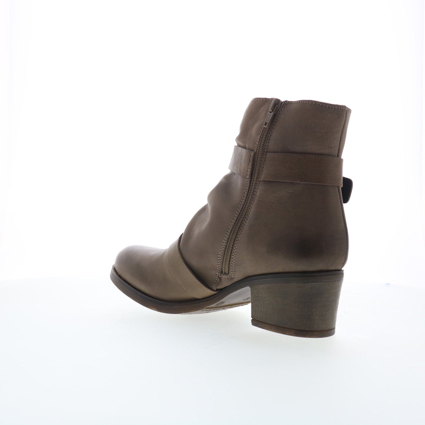 Miz Mooz Dawsen Womens Brown Leather Zipper Ankle & Booties Boots