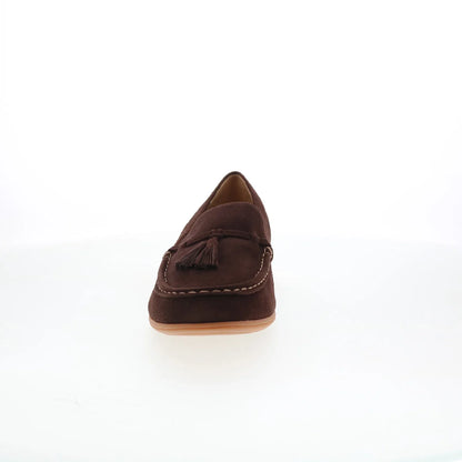 Trotters Dawson T2254-203 Womens Brown Suede Slip On Loafer Flats Shoes