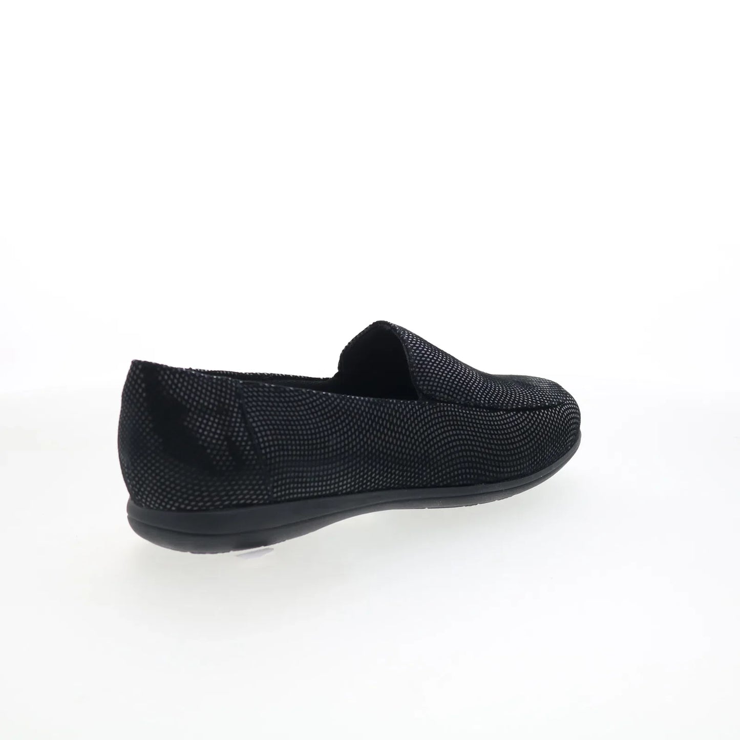 Trotters Deanna T2055-004 Womens Black Leather Slip On Loafer Flats Shoes
