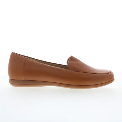 Trotters Deanna T2055-215 Womens Brown Leather Slip On Loafer Flats Shoes