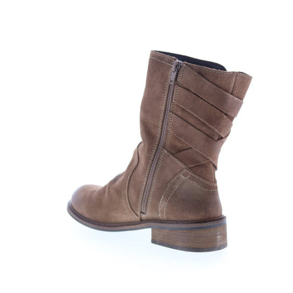 Miz Mooz Demy Womens Brown Suede Zipper Casual Dress Boots