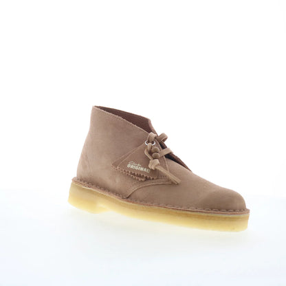 Clarks Desert Boot 26173214 Womens Beige Suede Lace Up Desert Boots