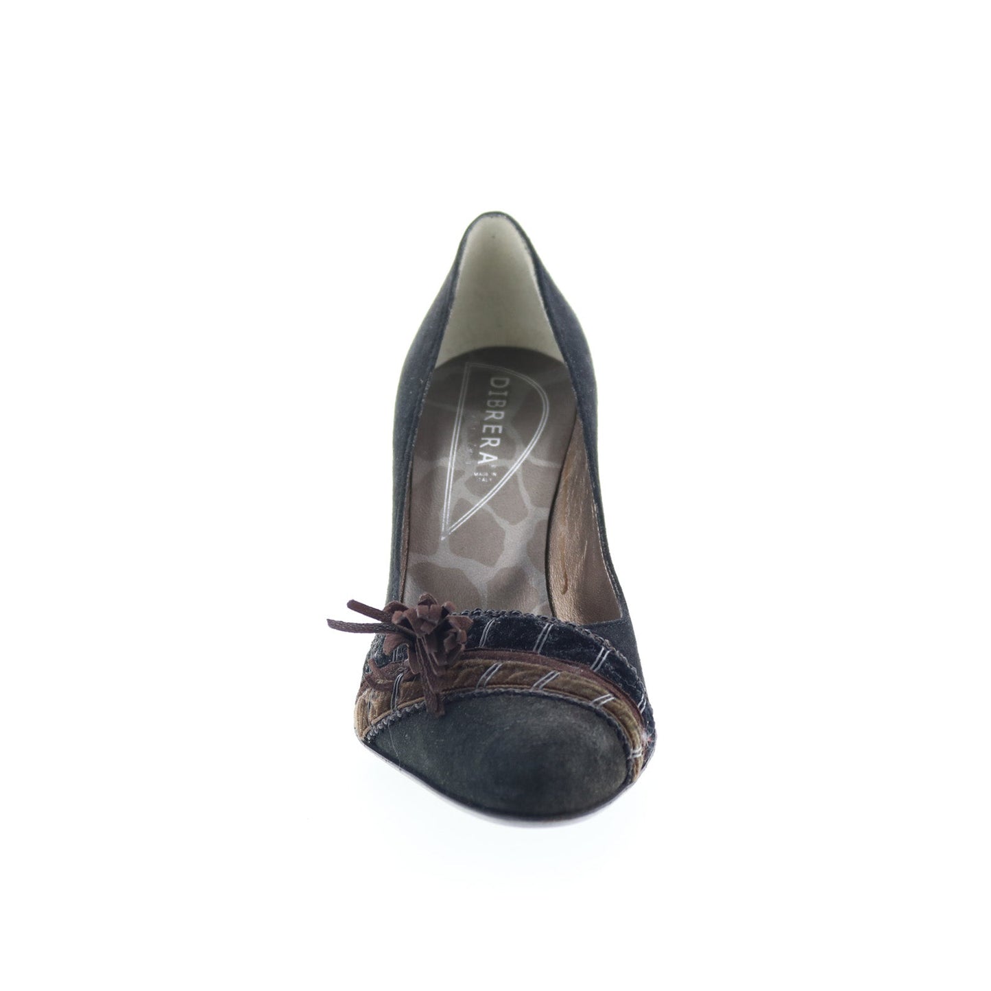 Dibera Scarpe Donna DIBRERA 12 Womens Black Suede Slip On Pumps Heels Shoes