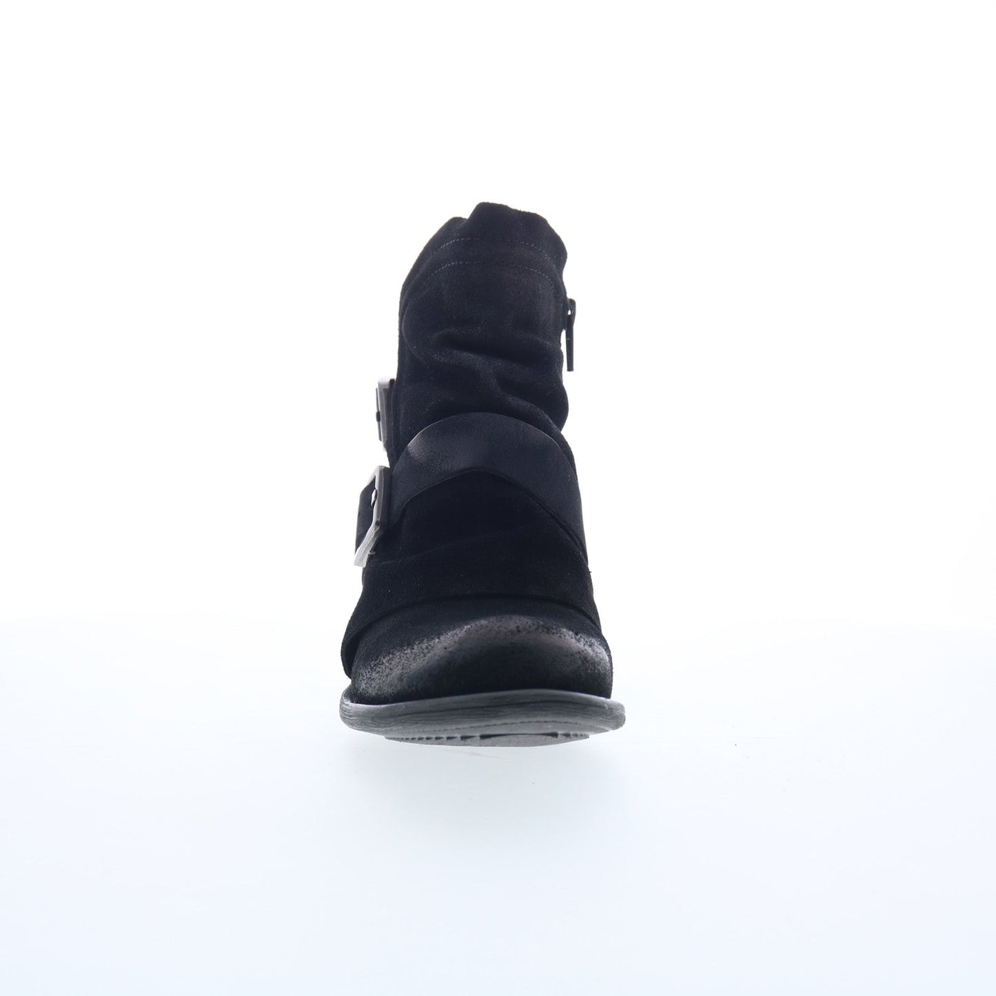 Miz Mooz Domenique Womens Black Suede Zipper Ankle & Booties Boots