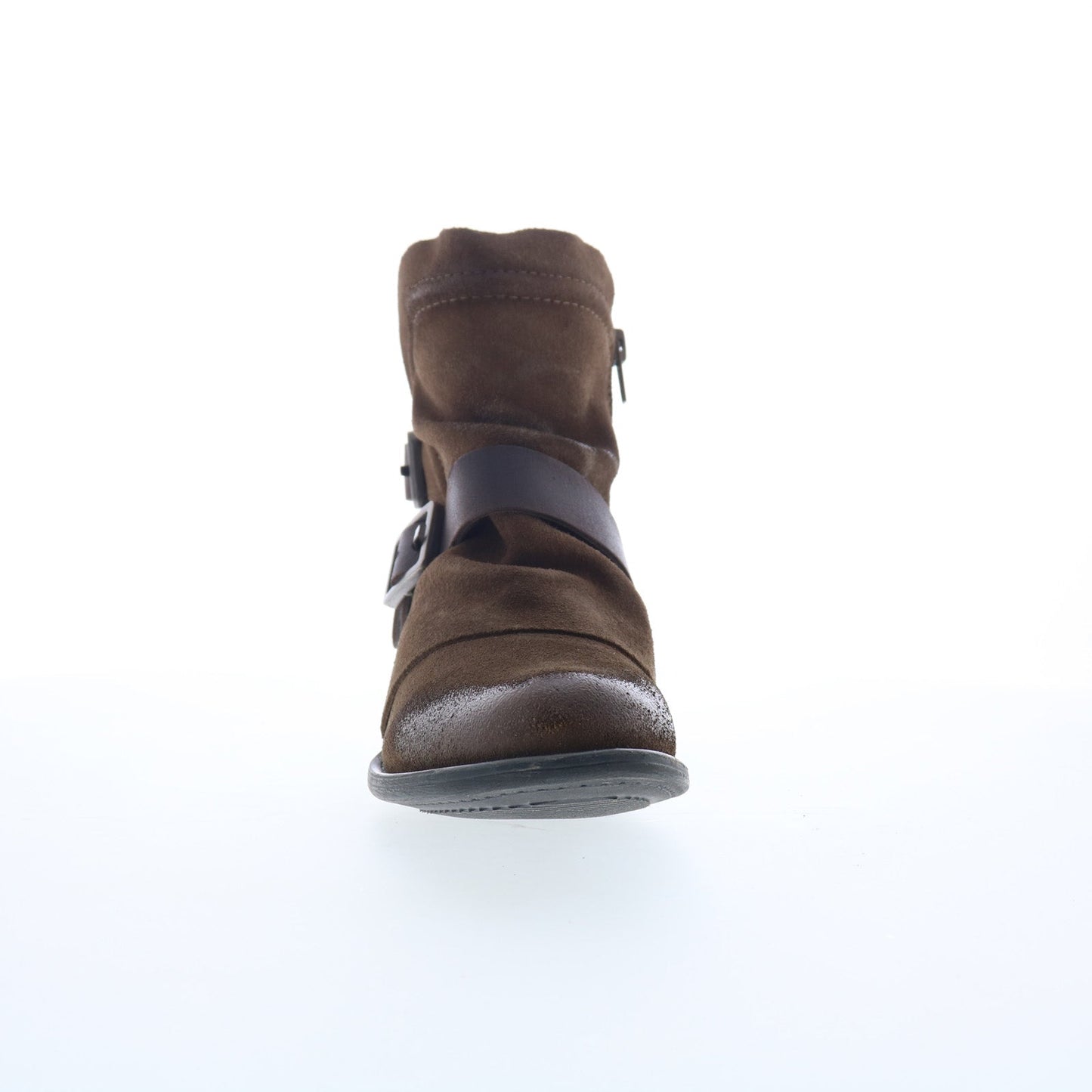 Miz Mooz Domenique Womens Brown Suede Zipper Ankle & Booties Boots