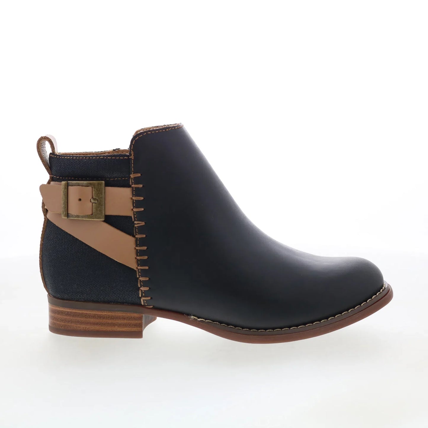 Spenco Dove Creek Boots SP1002BLK Womens Black Leather Ankle & Booties Boots