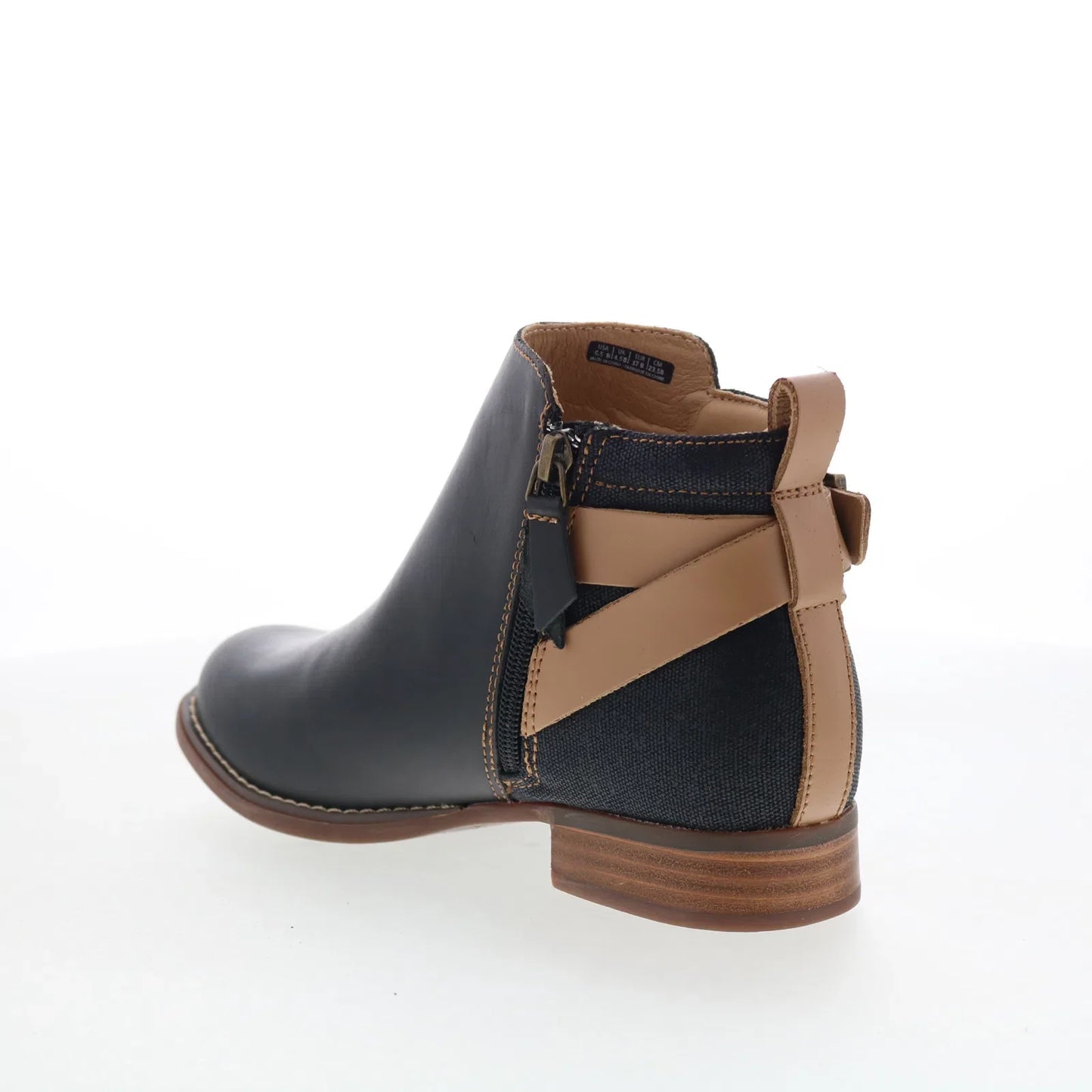 Spenco Dove Creek Boots SP1002BLK Womens Black Leather Ankle & Booties Boots