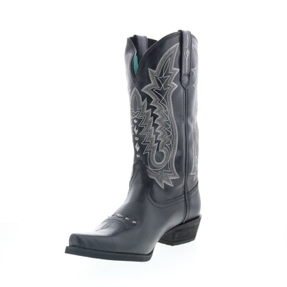Durango Crush DRD0427 Womens Black Leather Slip On Western Boots