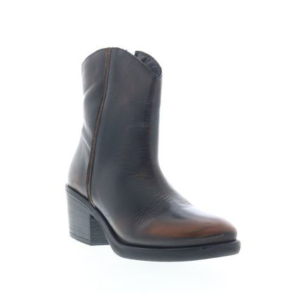 Miz Mooz Duarte Womens Black Leather Zipper Ankle & Booties Boots