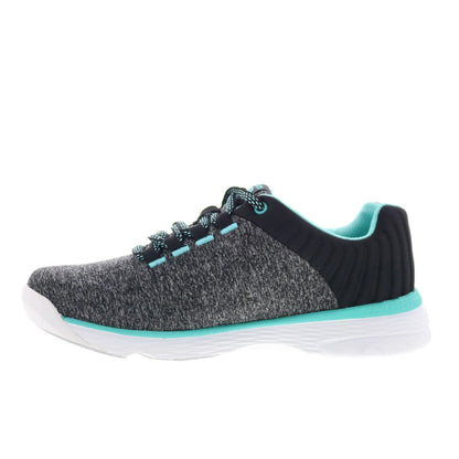 Dexter Elin DW0002398 Womens Gray Canvas Lace Up Athletic Bowling Shoes