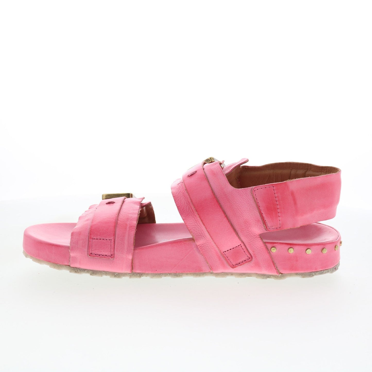 A.S. 98 Eastman Womens Pink Leather Hook & Loop Strap Sandals Shoes