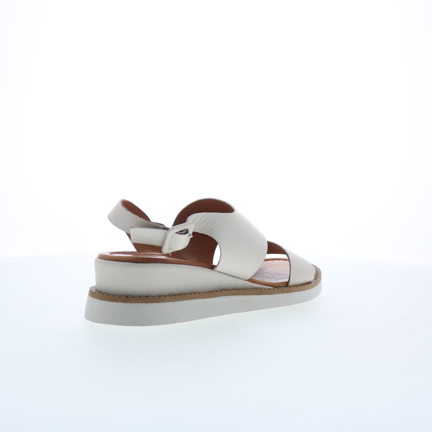 Miz Mooz Elliot Womens Beige Leather Hook & Loop Strap Sandals Shoes