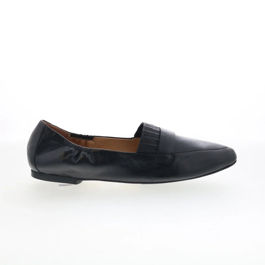 Trotters Emotion T2056-001 Womens Black Leather Slip On Loafer Flats Shoes