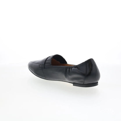 Trotters Emotion T2056-001 Womens Black Leather Slip On Loafer Flats Shoes
