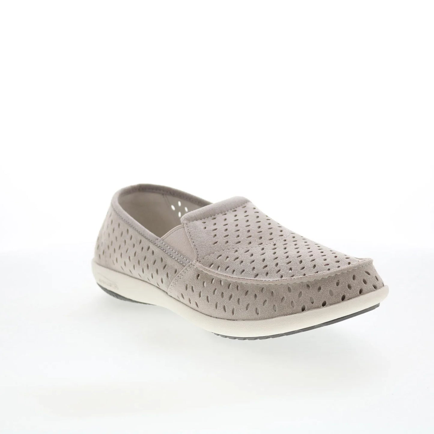 Spenco Equinox Slip-On SP1092DOV Womens Gray Suede Loafer Slippers Shoes