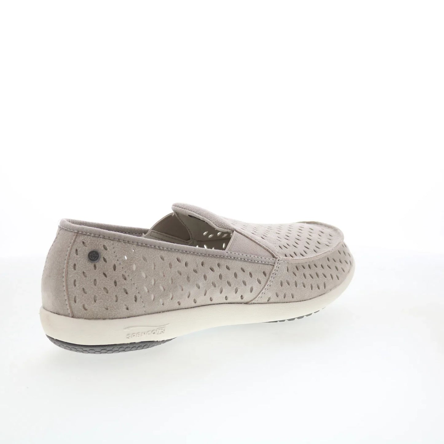 Spenco Equinox Slip-On SP1092DOV Womens Gray Suede Loafer Slippers Shoes