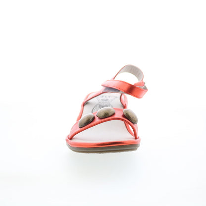 Fly London Exie EXIE487FLY-000 Womens Red Leather Heeled Sandals Shoes