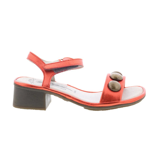 Fly London Exie EXIE487FLY-000 Womens Red Leather Heeled Sandals Shoes