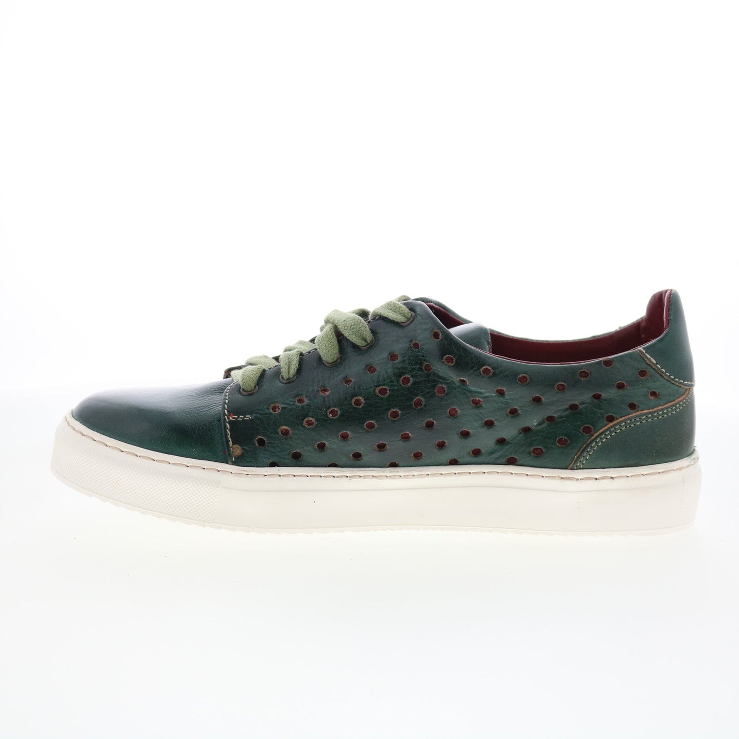 Bed Stu Lyne F319010 Womens Green Leather Lace Up Lifestyle Sneakers Shoes