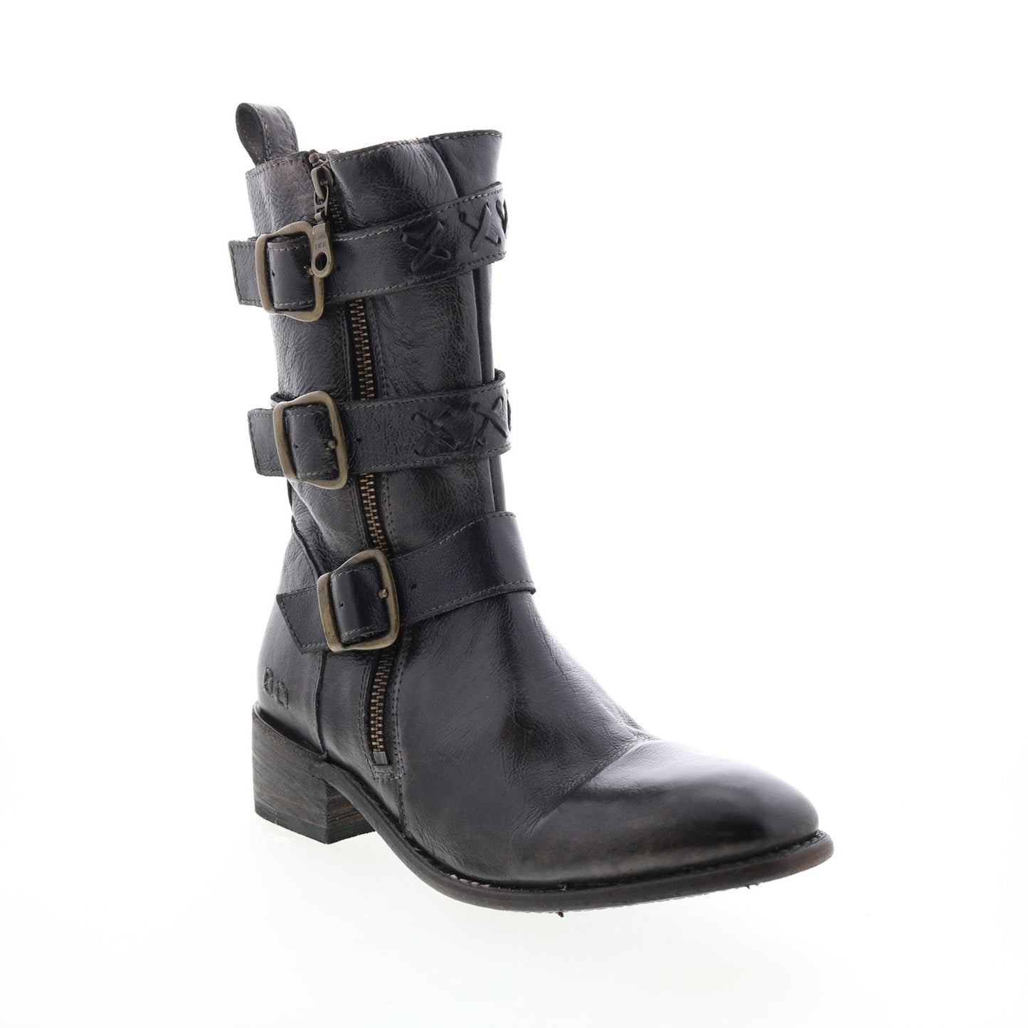 Bed Stu Blanchett F328003 Womens Black Leather Casual Dress Boots
