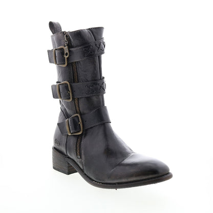 Bed Stu Blanchett F328003 Womens Black Leather Casual Dress Boots
