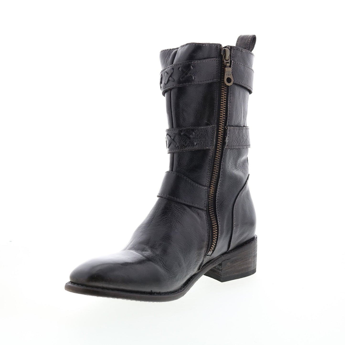 Bed Stu Blanchett F328003 Womens Black Leather Casual Dress Boots