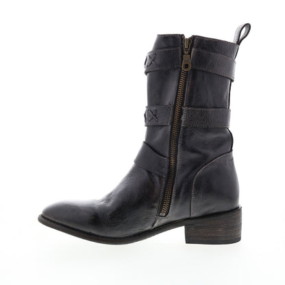 Bed Stu Blanchett F328003 Womens Black Leather Casual Dress Boots