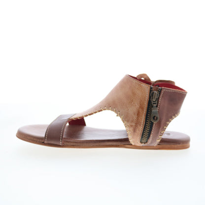 Bed Stu Nina F373154 Womens Brown Leather Lace Up Strap Sandals Shoes