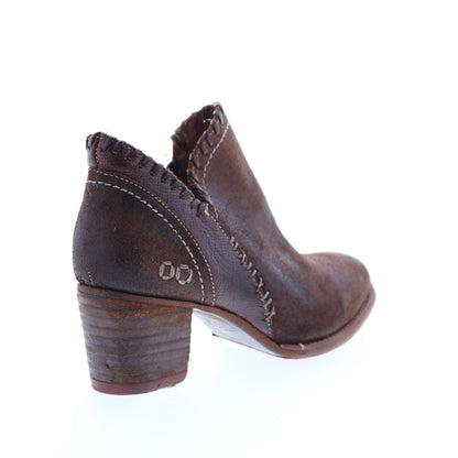 Bed Stu Carla F393009 Womens Brown Leather Zipper Ankle & Booties Boots